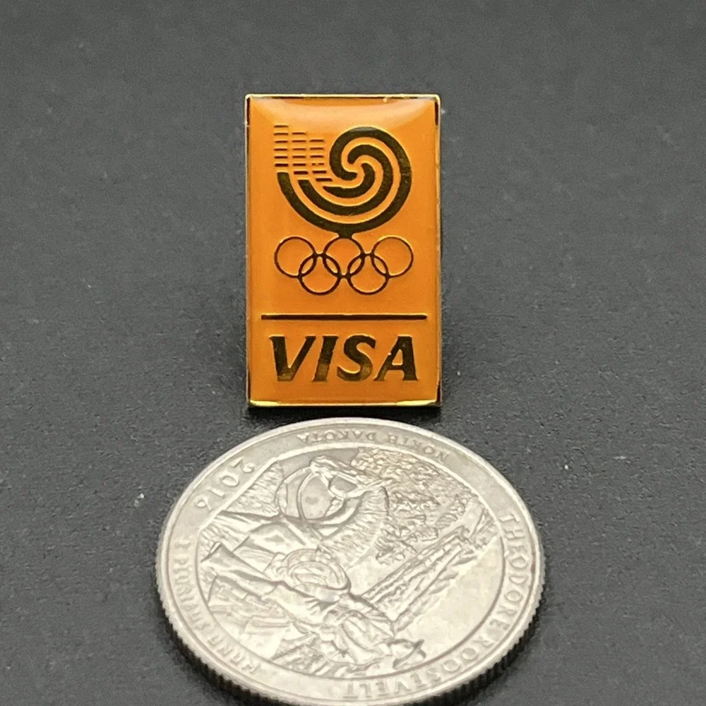 1988 Seoul Olympics‎ Visa Credit Card Sponsor Lapel Hat Pin